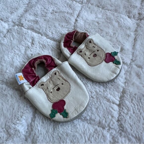 Mini Star X Disney | Winnie The Pooh Leather Infant Shoes | Size Small (0-6M) - Picture 1 of 8
